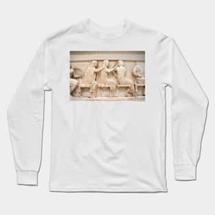 Carved frieze of Greek Figures. Long Sleeve T-Shirt